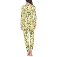 thumbnail image 3 of FOR U DESIGNS Vintage Lemon Pj Sets for Women Long Sleeve Pants and Crew Neck Tops Set of 2 Size M Nightwear for Women Pajama with Pockets Sleepwear Lounge, 3 of 6