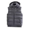 thumbnail image 2 of Winter Clearance Deals! Zpanxa Heated Vest for Men Women 9 Zones Smart Heating Vest Jacket USB Charging Smart Carbon Fiber Warm Hooded Vest Plus Size Unisex Winter Coats Gray L, 2 of 6