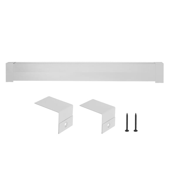 KFFKFF Baseboard Heater Covers, 5 ft Standard Electric Heating Unit Front Panel for Home Renovation, Durable Steel Construction, Simple Installation for Bedroom Upgrades, White