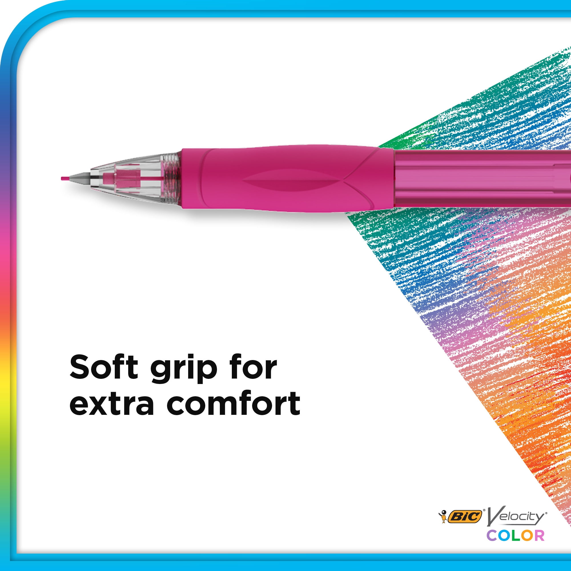 BIC Velocity Colored Lead Mechanical Pencils, Assorted Colors, 6-Pack, Colored Pencils for Classrooms and School Supplies