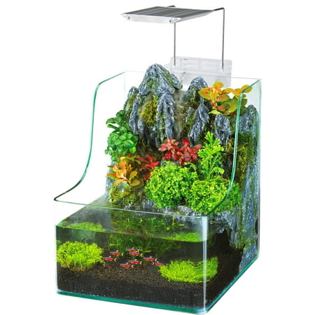 Penn Plax AquaTerrium Planting Fish Tank - Grow Plants and Fish in One