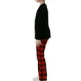 thumbnail image 3 of LANBAOSI Boys Girls Pajamas Set, Kids PJs Set Fleece Long Sleeve Pjs Top and Plaid Pants From 7Y to 13Y, 3 of 7