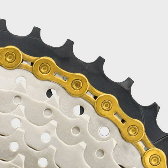 Raindrops Carbon Steel Cycling Chain Golden 1 Set 58x0.28in