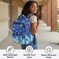 thumbnail image 4 of CHAQLIN Cute Cartoon Reading Turtle Print School Bag with Soft, Breathable Waterproof 17 Inch School Bookbag for Back to School Sports, 4 of 9