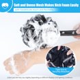 thumbnail image 4 of Loofah with Handle Loofah Sponge Set, PE Mesh Exfoliating Loofah Back Scrubber, 17" Anti-Slip Plastic Handle Loofah Bath Sponge Fluffy Shower Sponge-Black with White Edge, 4 of 7