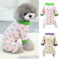thumbnail image 1 of Pet Jumpsuits Flower Pattern Cosplay Four-leg Warm Pet Dogs Pajamas Costume for Home, 1 of 7