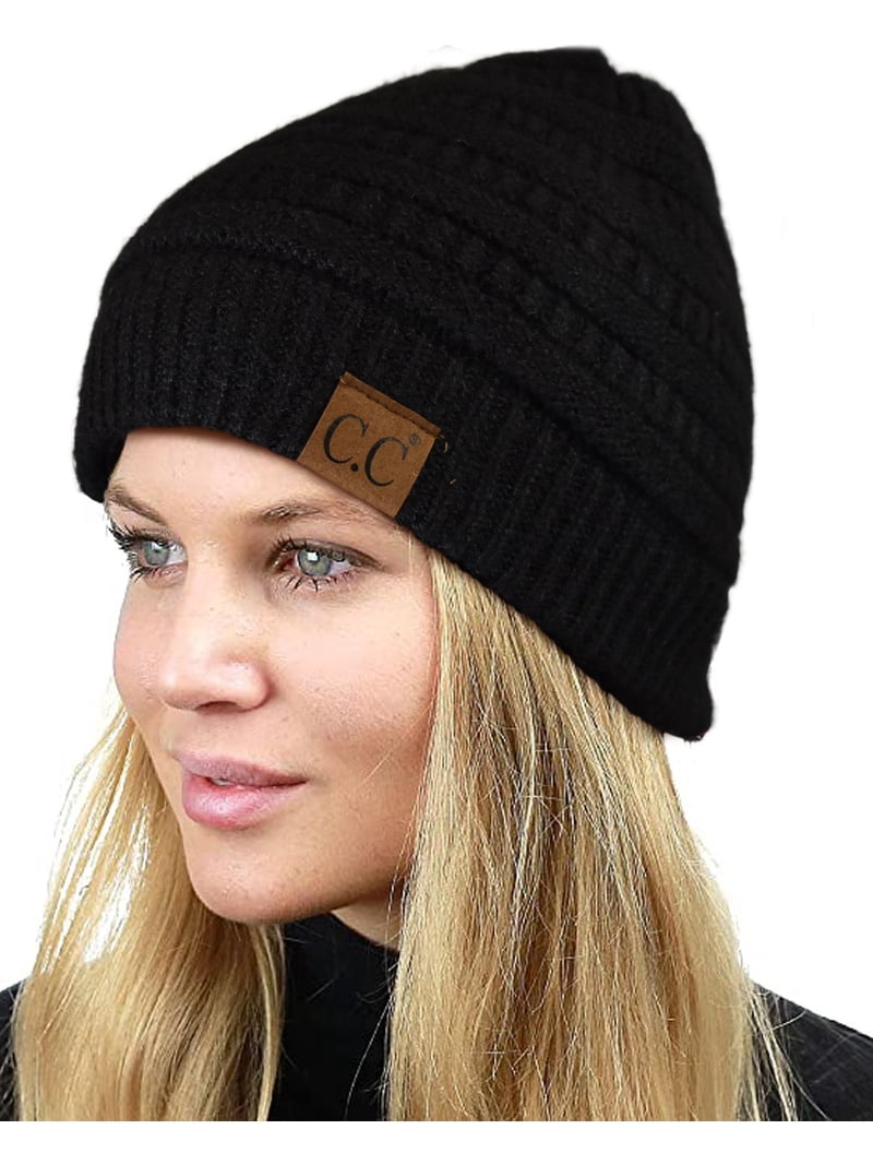 C.C Unisex Chunky Soft Stretch Cable Knit Warm Fuzzy Lined  display picture 1