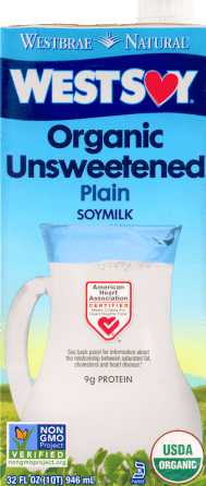 (Pack of 12) Westsoy Organic Unsweetened Soy Milk, 32 fl oz
