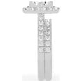 thumbnail image 4 of Unique Moments 14K White Gold 2.00 CT Round Lab-grown Diamond Square Frame Bridal Ring Set, 4 of 7