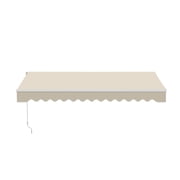 ALEKO 12x10 ft Ivory Motorized Retractable Patio Awning