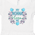 thumbnail image 4 of Inktastic My Nonna Loves Me with Flowers and Hearts Girls Baby Dress, 4 of 5