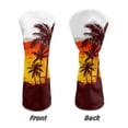 thumbnail image 5 of Uorisanigo Golf Club Head Covers for Fairway Woods, Drivers and Hybrid, - 3-Pack Sunset Palm Tree Golf Club Headcovers for Men & Women- Premium PU Leather, Double Elastic Band, 5 of 7