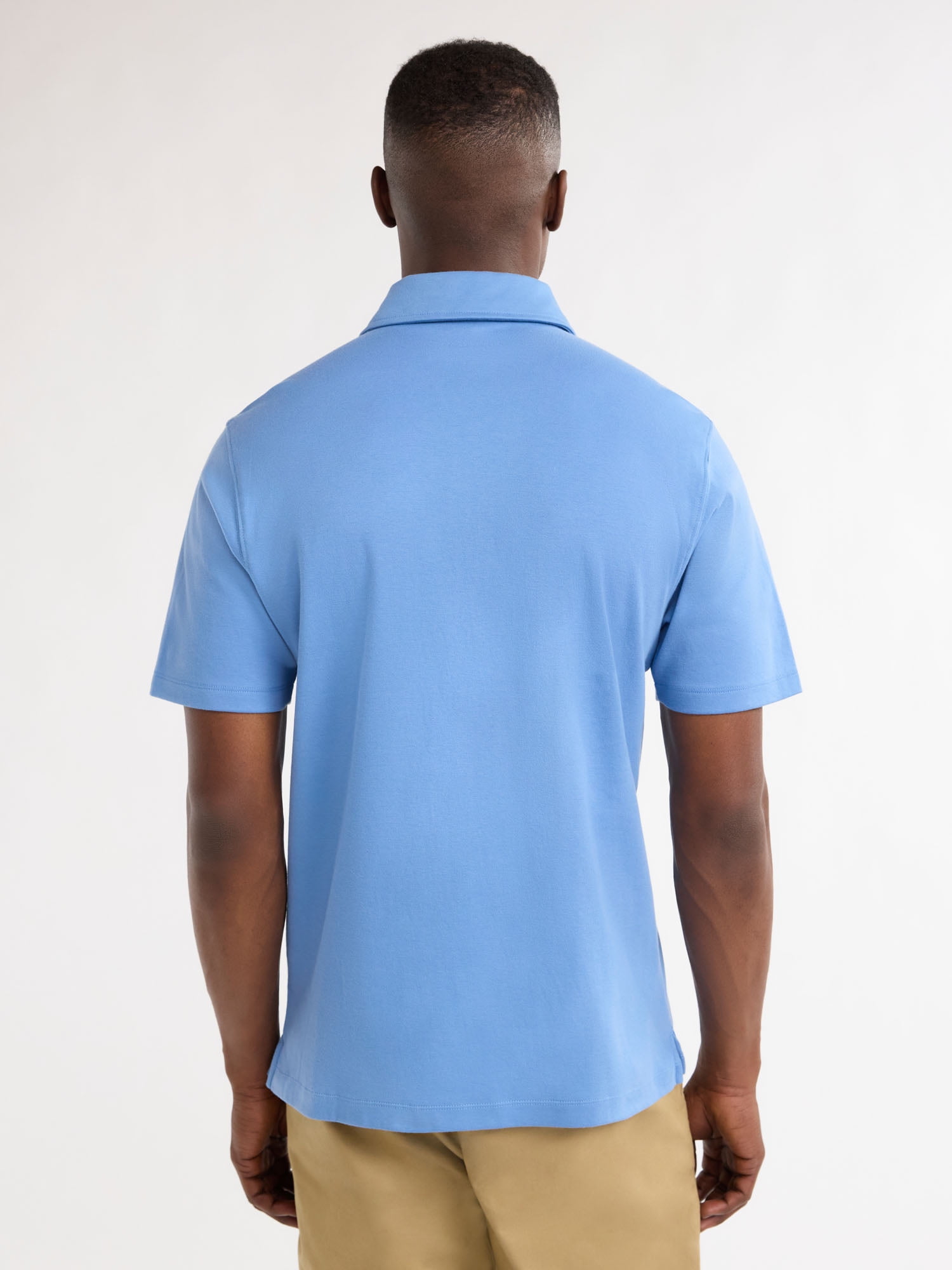 Free Assembly Mens Cotton Polo Shirt with Short Sleeves, Sizes XS-3XL