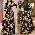 thumbnail image 5 of Plus Size Maxi Dress for Women Casual Summer Sundress V-Neck 3/4 Sleeve Summer Casual Sleeveless Vacation Party Long Maxi Dresses Cute Floral Wedding Guest Dress Premium Elegant Vestidos, 5 of 6