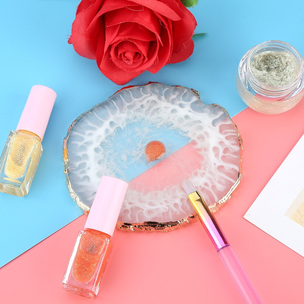 Resin Stone Nail Art Palette Paint Drawing Color Dish Manicure Display  Board Nail Diy White - Walmart Business Supplies, image size:1001x1001