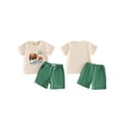 thumbnail image 2 of BemeyourBBs Toddler Baby Boy Duck Hunting Fishing Outfit Infant Baby Boys Summer Clothes Casual Bear Fish Duck Animal Print Short Sleeve T Shirt Tops and Shorts 2 Pcs Set, 2 of 9