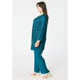 thumbnail image 3 of Roaman's Women's Plus Size Plus-Size 3 Piece Allover Sequin Lace Jacket And Tank Pant Set, 3 of 6