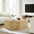 thumbnail image 3 of Cosmos 36" Square Burl Wood Coffee Table, 3 of 9