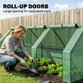 thumbnail image 4 of LEHOME 9' x 3' x 3' Mini Greenhouse with Zippered Doors & Roll-up Windows, Portable Plant Hot House with Durable PE Cover, Water Resistant, UV Protected for Outdoor Flowers, Vegetables, Green, 4 of 9
