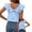 Blue, variant on Ruffle Sleeve Floral Print Crew Neck T-Shirt Women's Color Block Casual Top with Flutter Sleeves 2026 Trendy Fashion Blouse for Daily Outing Wear