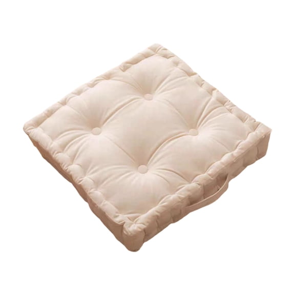 Thick Floor Cushion With Handles Floor Pillow, Velvet Square Floor Seating Cushion, Square Non Slip Reversible Chair Cushion, for Living Room Sofa Chair Floor Yoga Couch Tatami, 18*18Inch