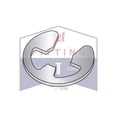 thumbnail image 2 of .250" Retaining Rings | E-Style | Stainless Steel (Quantity: 100), 2 of 3