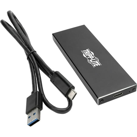 Tripp Lite USB 3.1 Gen 2 (10 Gbps) USB-C to M.2 NGFF SATA SSD (B-Key) Enclosure Adapter with UASP Support, Thunderbolt 3