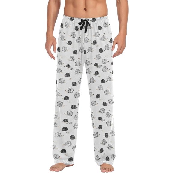 GZHJMY Hedgehog Pajama Pants for Men, Lounge Pants Lightweight Men Pajama Bottoms with Drawstring Pockets, Christmas New Year Birthday Gifts, Medium