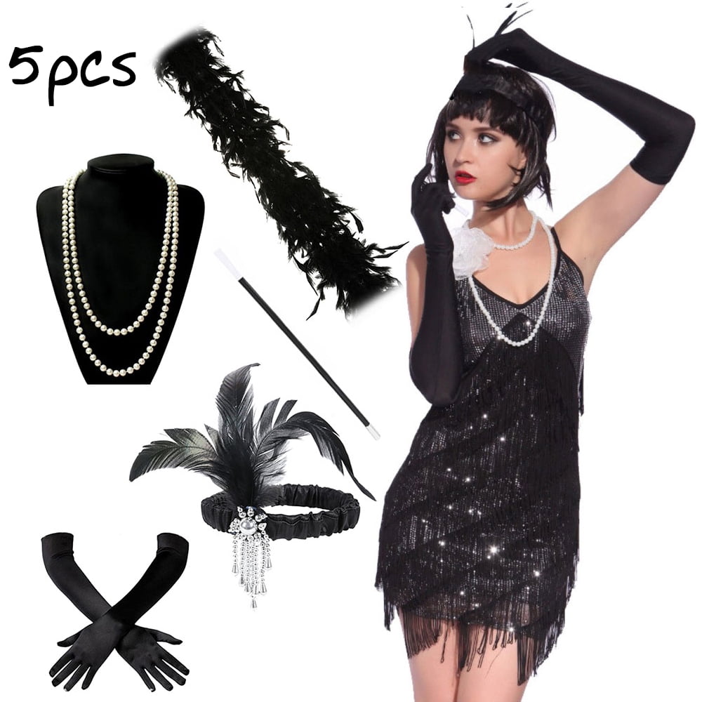 Miuline 1920'S Ladies Dress Gatsby Flapper Peaky Blinders Charleston ...