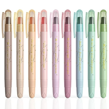 WEMATE Bible Highlighters No Bleed, 9PCS Assorted Colors Gel Highlighters Set