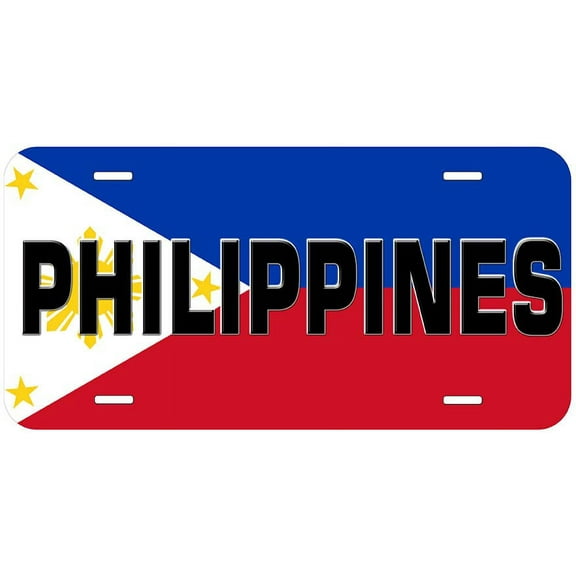Philippines Flag With Country Name Novelty Car Auto License Plate
