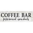 thumbnail image 2 of Lettered And Lined 32x13 White Modern Wood Framed Museum Art Print Titled - Coffee Bar - Fresh Brewed, 2 of 4