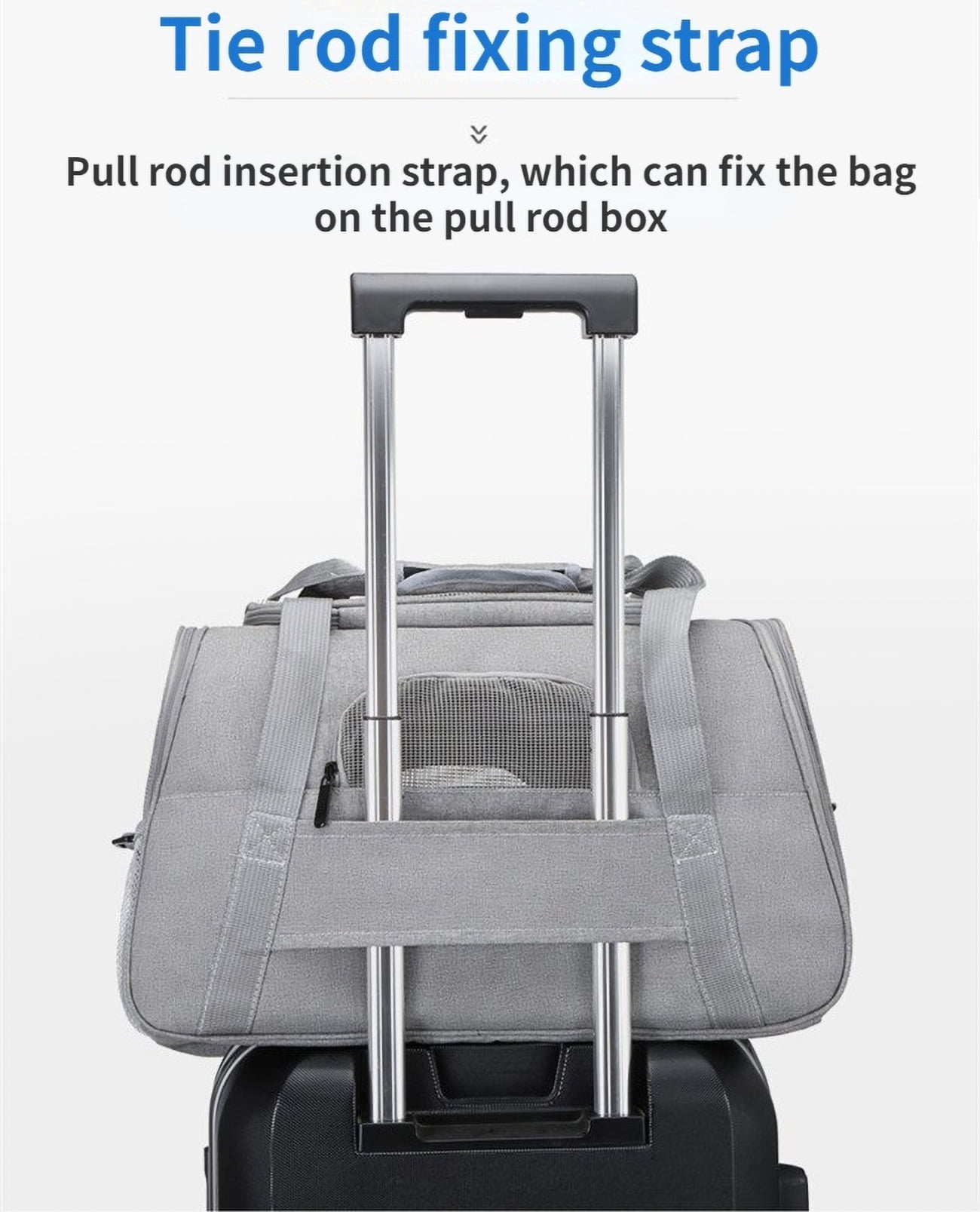 Cat, Dog Carrier for Small Medium Cats Puppies up to 15 Lbs, Soft Sided, Collapsible Travel Puppy Carrier - Navy Blue