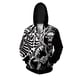 thumbnail image 2 of Sudadera con capucha y cremallera para hombre, ropa informal de otoño, sudadera holgada con capucha, sudadera con capucha para hombre, sudadera con capucha con estampado de calaveras geniales, sudader, 2 of 5