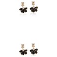 thumbnail image 4 of Minnieouse Pendientes en forma de Aleación de zinc Niñas Gotas para los oídos Fiesta decorativa Señoras Oreja Joyería Gota Regalos de Negro 2Conjunto, 4 of 6