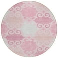 thumbnail image 2 of Addison Rugs Chantille Indoor/Outdoor Transitional Scrolls Pink Washable Round Rug, 8' x 8', 2 of 6