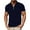 01 Navy, variant on Awdenio Shirts for Men Quarter Zip Shirts Short Sleeve Casual Golf Shirt Summer Beach Slim Fit Tops