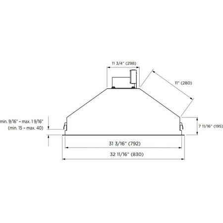 Fisher & Paykel - Perimeter Insert 36" Externally Vented Range Hood - Brushed stainless steel
