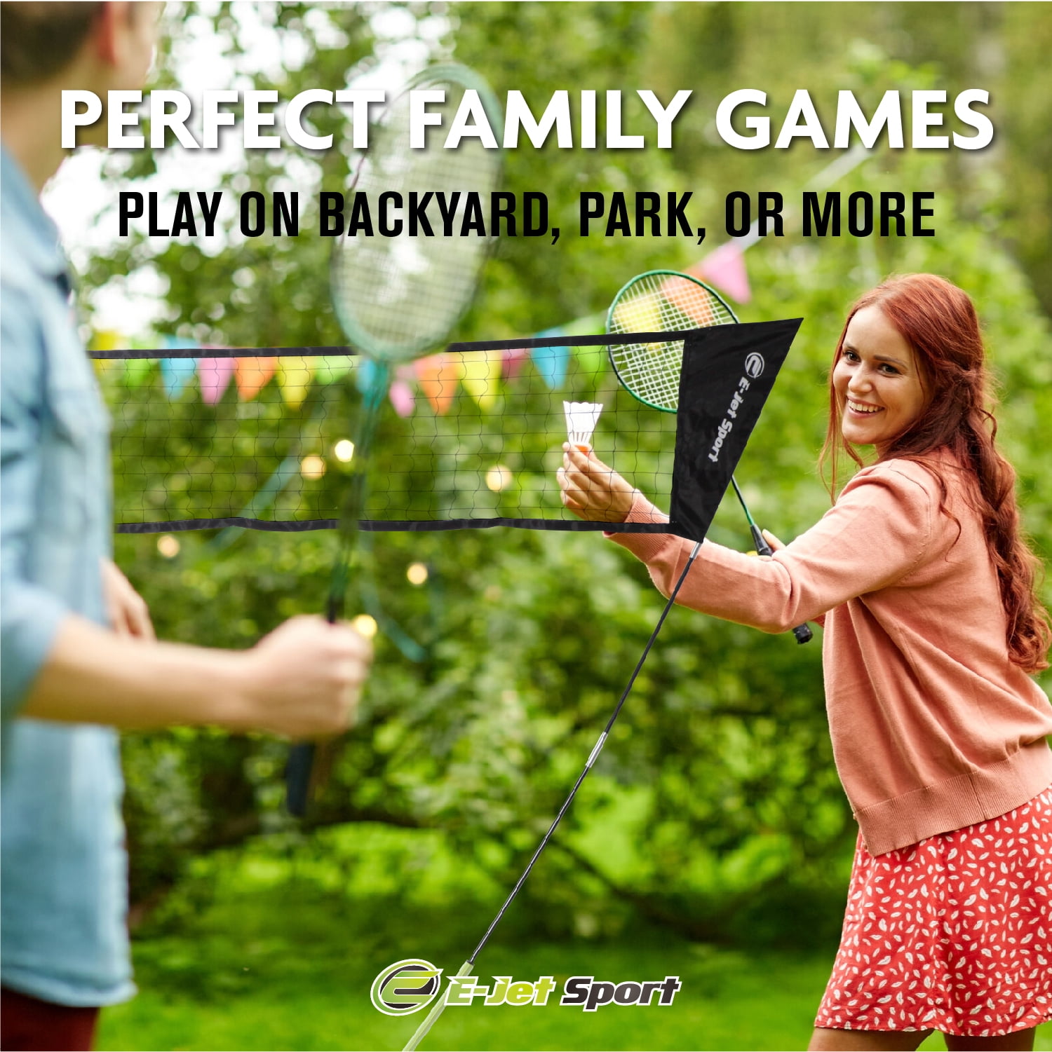 Badminton Net Outdoor Game - No Tools Required, Portable (Net only)