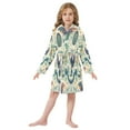 thumbnail image 6 of FORMRS Niños Bathrobe Unisex Hooded Robe Soft Plush Pajamas Sleepwear, Size 7-9T, Green Animals Pattern, 6 of 7