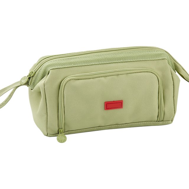 CAROOTU Large Capacity Pencil Case Bag With Zipper Closure Storage Handheld Simple Stationery Bag For Kids
