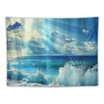 thumbnail image 5 of Orinice Beach Ocean Waves Tapestry Wall Hanging Unique Style Graphic Tapestries Home Wall Decor Art Living Room Bedroom Dorm Apartment Farmhouse - 4 Sizes Available 60x50inch, 5 of 6