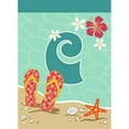 thumbnail image 2 of Magnolia Garden Flags M030029 Flip Flop Monogram L Polyester Garden Flag, 2 of 7