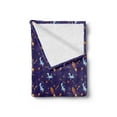 thumbnail image 2 of Galaxy Soft Flannel Fleece Blanket, Repetitive Pattern of Cartoonish Astronauts Rockets and Planets Outer Space, Cozy Plush for Indoor and Outdoor Use, 60" x 80", Indigo Multicolor, by Ambesonne, 2 of 5