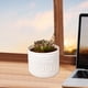 thumbnail image 4 of Maceta para Suculentas | Maceta Decorativa de Plástico Duradero para Interior | Acabado Brillante | Base Antideslizante | Ideal para Plantas de Escritorio y Cactus | Blanco, Negro, Gris, 4 of 6