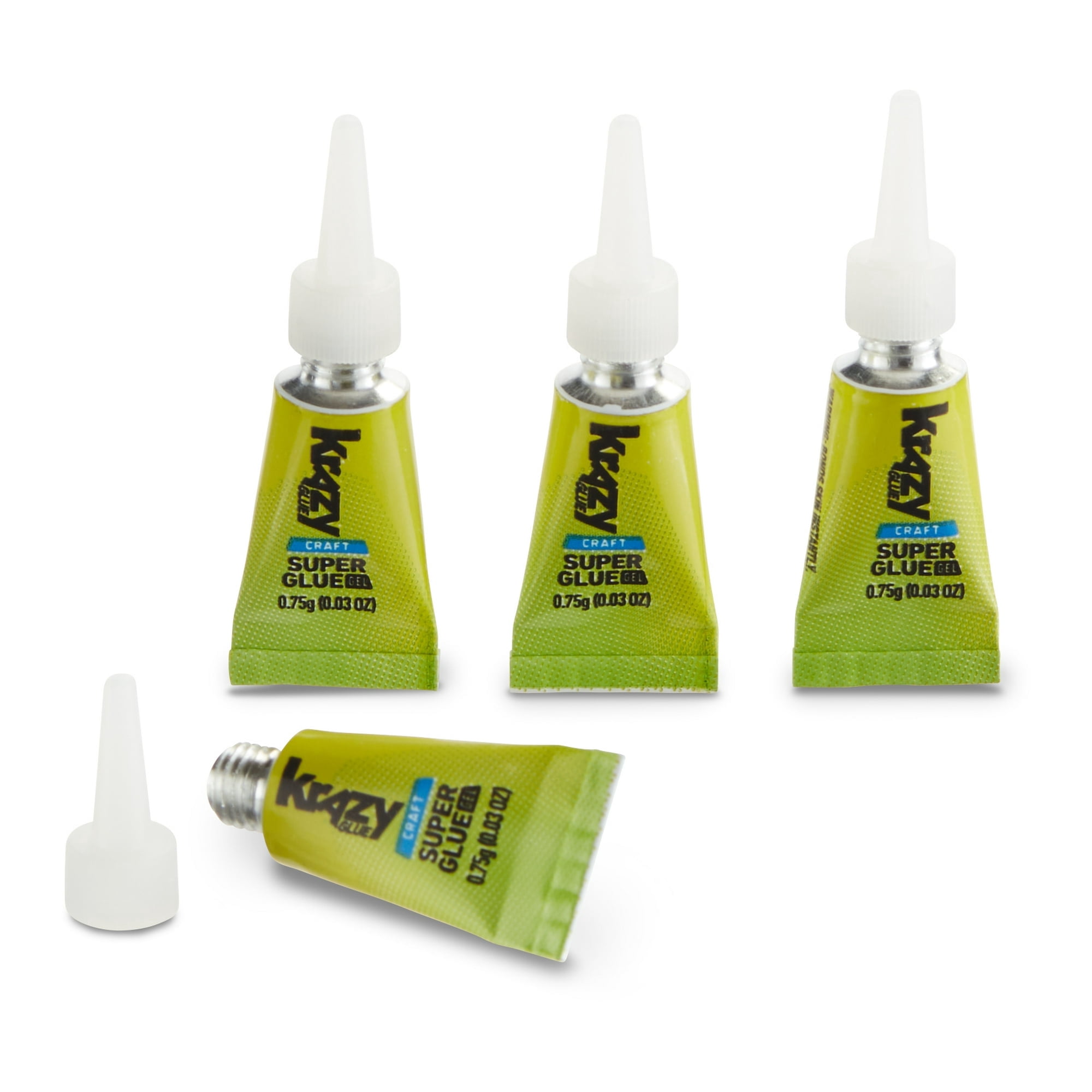 Krazy Glue Craft Super Glue Gel, Mini Singles, Fine Tip, 3g, 4 Count