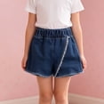 thumbnail image 5 of Liyamei Girls Denim Shorts with Stretch and Pockets for Summer Everyday Size 2-9,Blue, 5 of 6