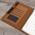 thumbnail image 4 of SagaSave A5 PU Leather Binder Notebook Loose-Leaf Sheets with Card Slots Office Meeting Daily Book Travel Journal Book, 4 of 6