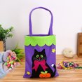 thumbnail image 4 of Sacs à Friandises d'Halloween Non Tissés avec Poignées - Sacs de Cadeaux de Fête « Trick or Treat » Mignons avec Motifs de Chat et d'Araignée Effrayants, Bacs de Collecte de Bonbons Réutilisables pour Enfants Halloween (10,4 X 8,6 Pouces), 4 of 4