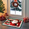 thumbnail image 6 of Hometravel Christmas Embroidery Rug, Holiday Theme Floor Mat for Living Room, Non-Slip Bathroom Kitchen Carpet, Festive Home Entrance Decor, 6 of 6